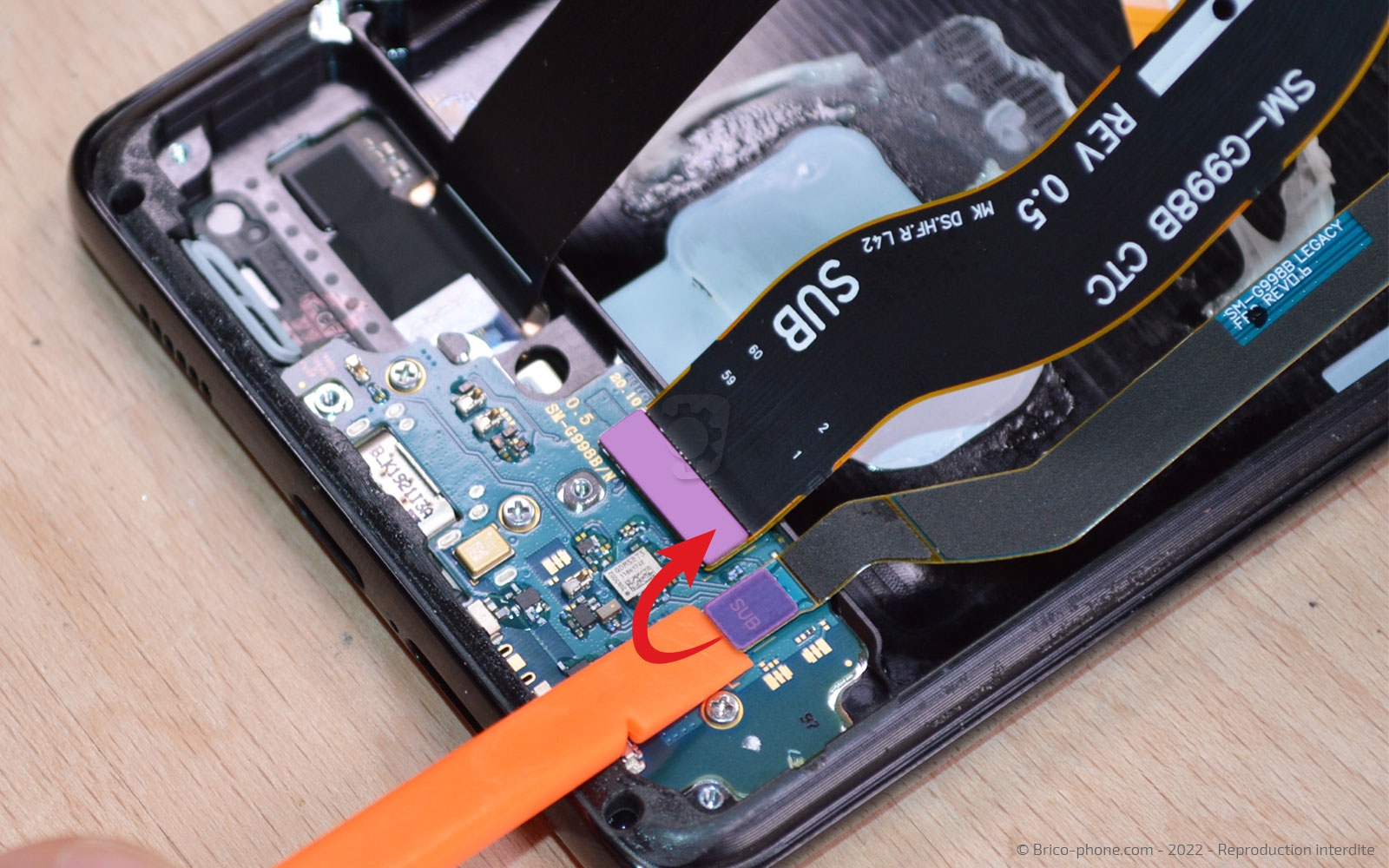 Comment changer le bloc écran sur Galaxy S21 Ultra photo 1