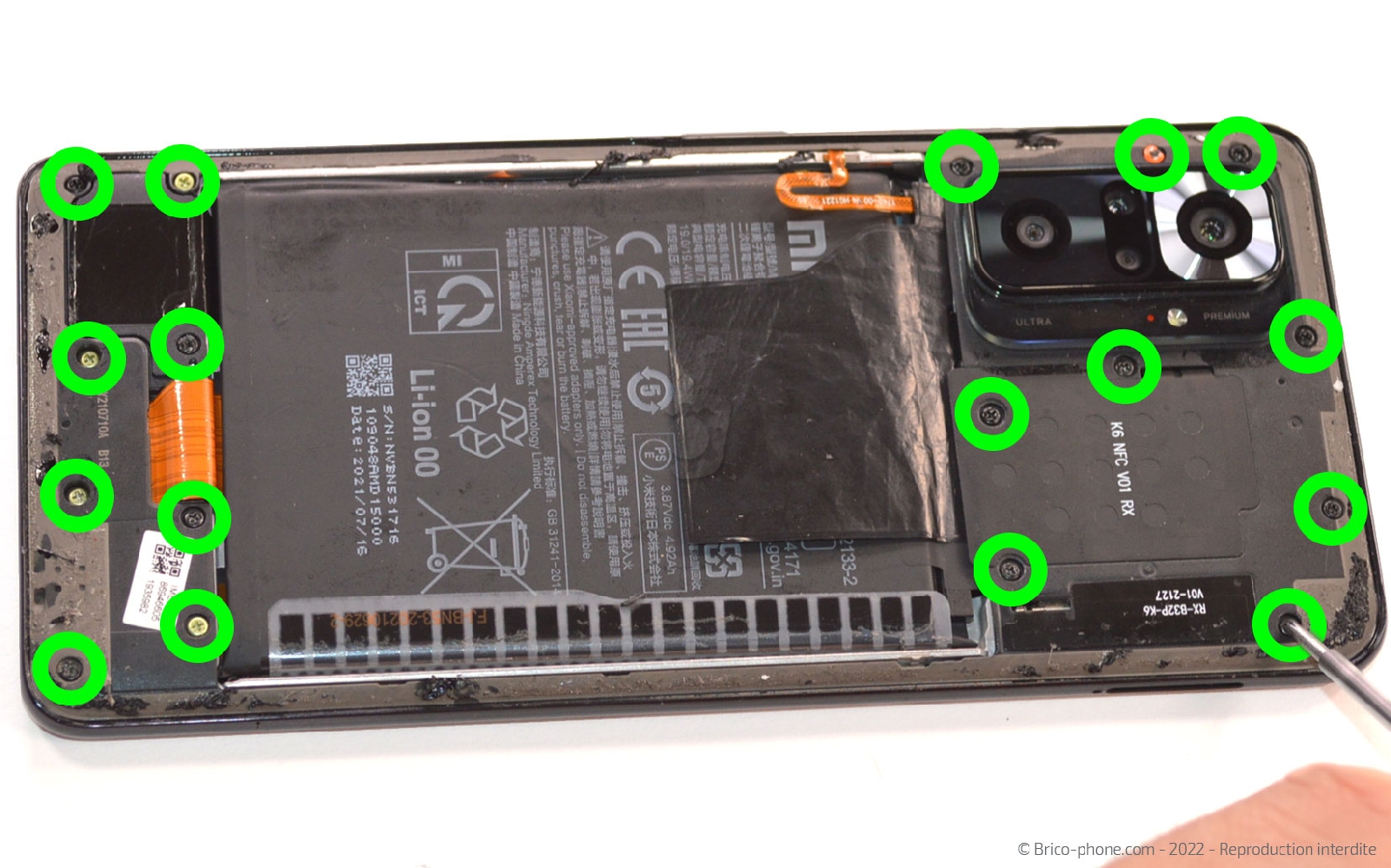 Comment changer la batterie sur Redmi Note 10 Pro photo 1