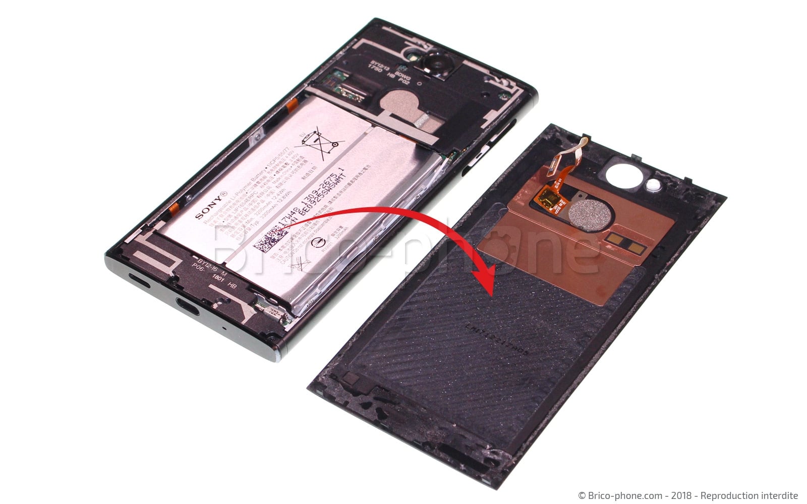 Changement de coque arrière sur Xperia XA2 - XA2 Dual photo 3