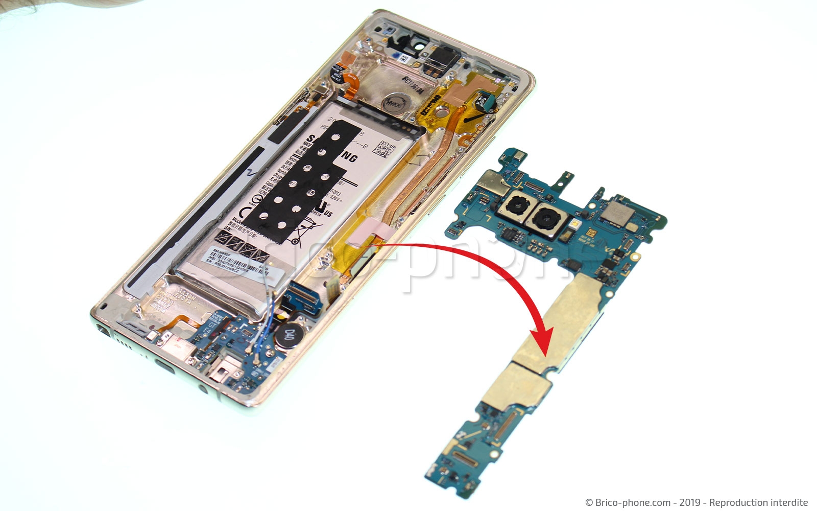 Changement de Bloc Ecran sur Galaxy Note 8 photo 4