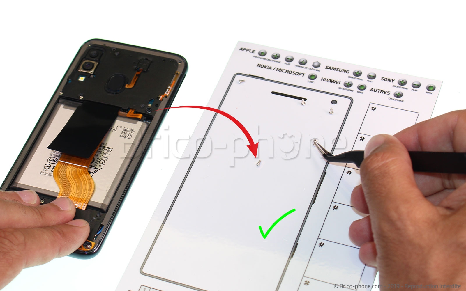 Démontage complet sur Galaxy A40 photo 3