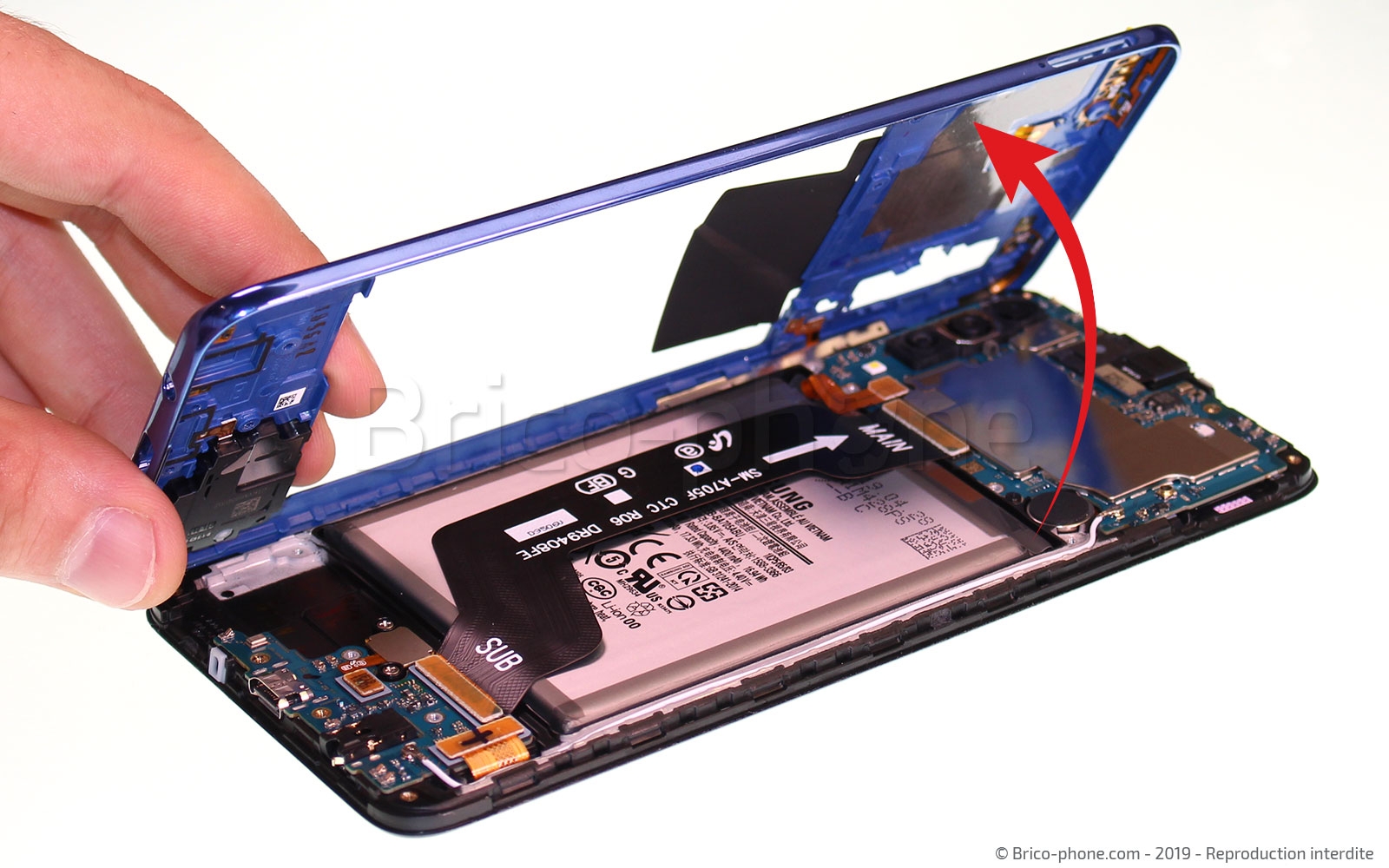 Démontage complet sur Galaxy A70 photo 3