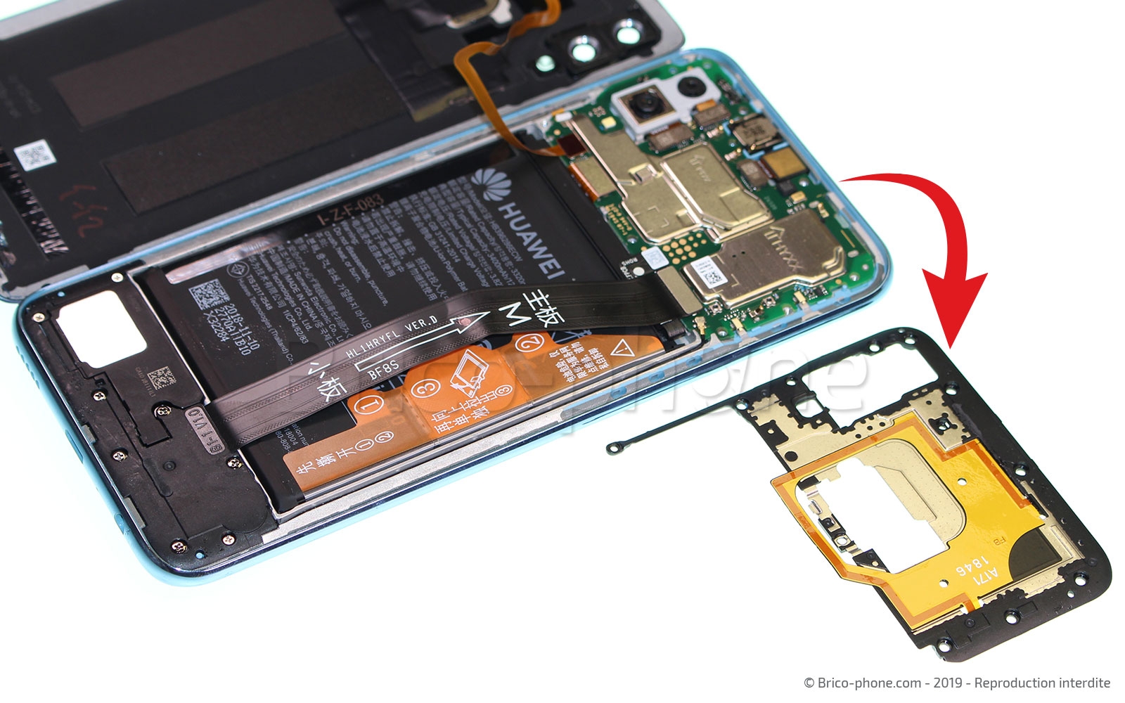 Changement de connecteur de charge sur Honor 10 Lite photo 3