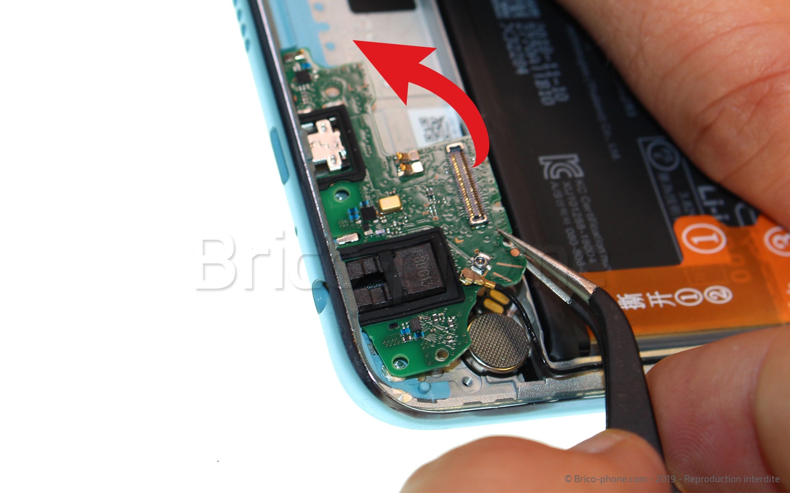 Changement de connecteur de charge sur Honor 10 Lite photo 3