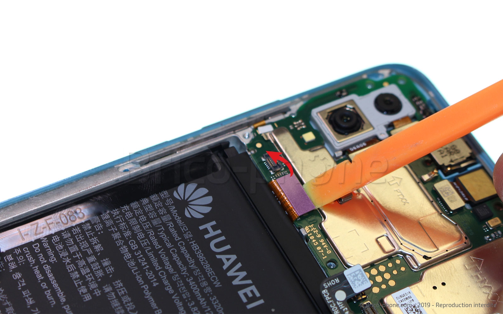 Changement de bloc écran avec batterie sur Honor 10 Lite photo 1