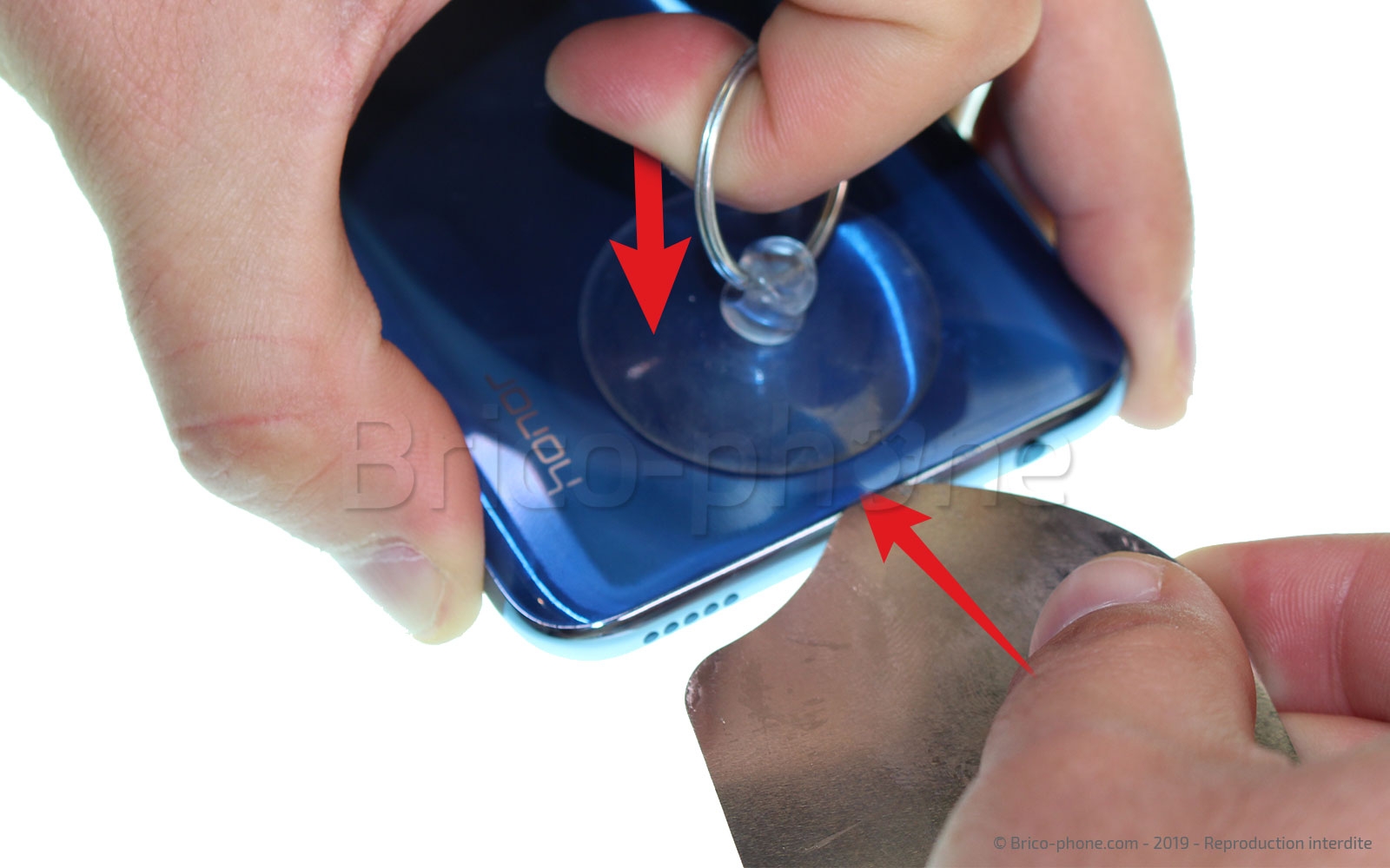 Changement de bloc écran avec batterie sur Honor 10 Lite photo 1