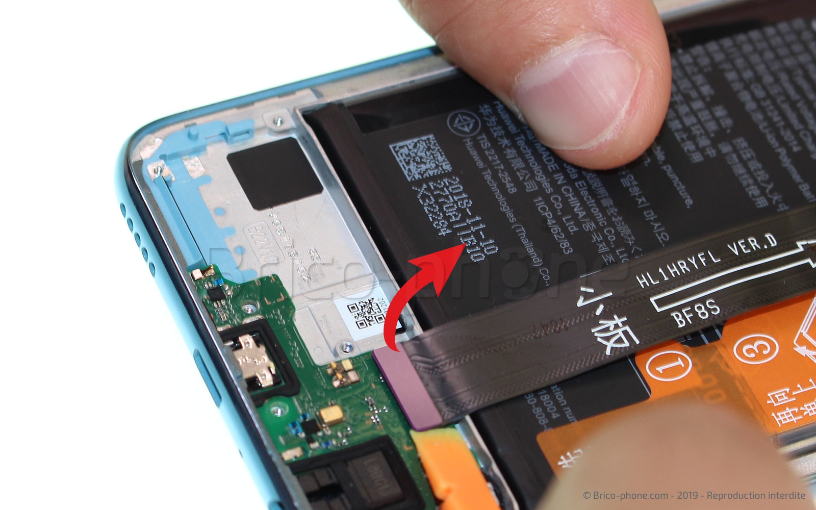 Changement de bloc écran avec batterie sur Honor 10 Lite photo 1