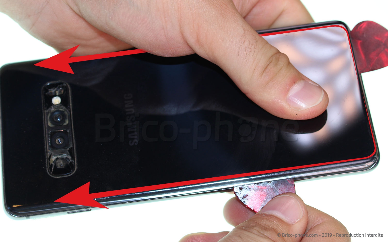 Changement de vitre arrière sur Galaxy S10 Plus photo 3