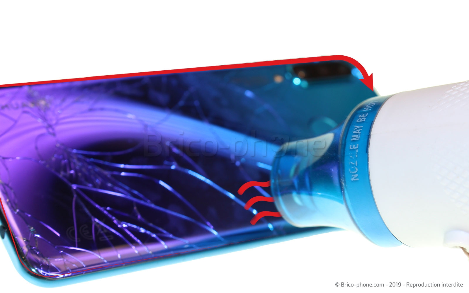 Changement de bloc écran avec batterie sur P30 Lite photo 2