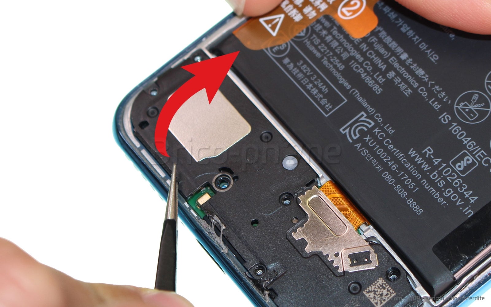 Changement de bloc écran avec batterie sur P30 Lite photo 2