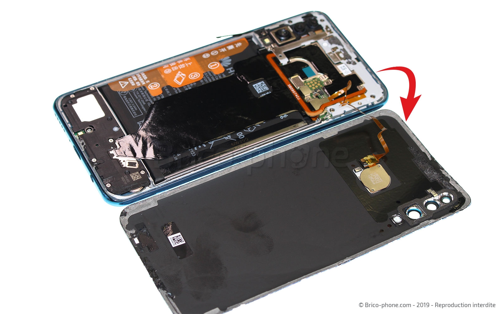 Changement de bloc écran avec batterie sur P30 Lite photo 4