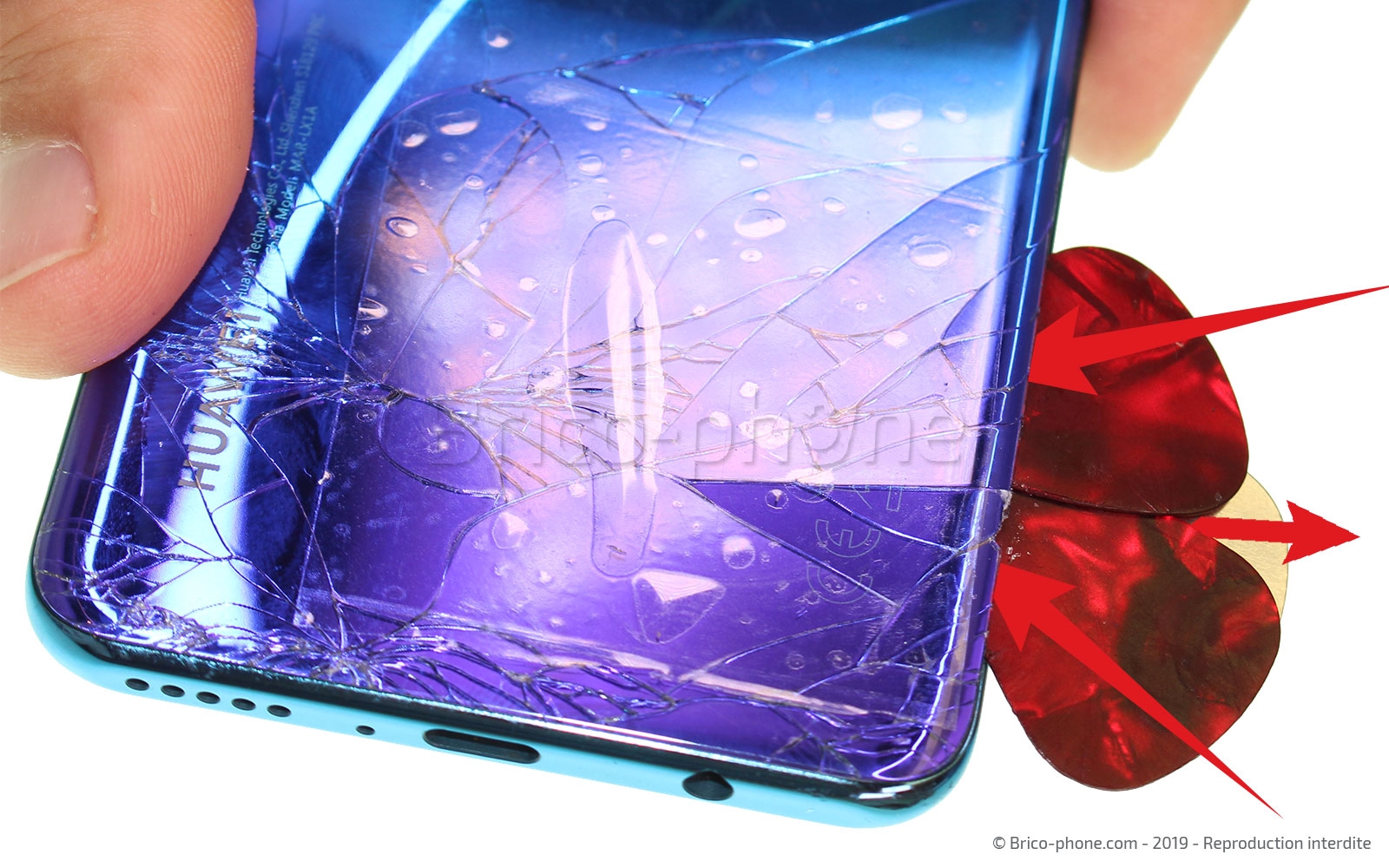 Changement de vitre arrière sur P30 Lite photo 3