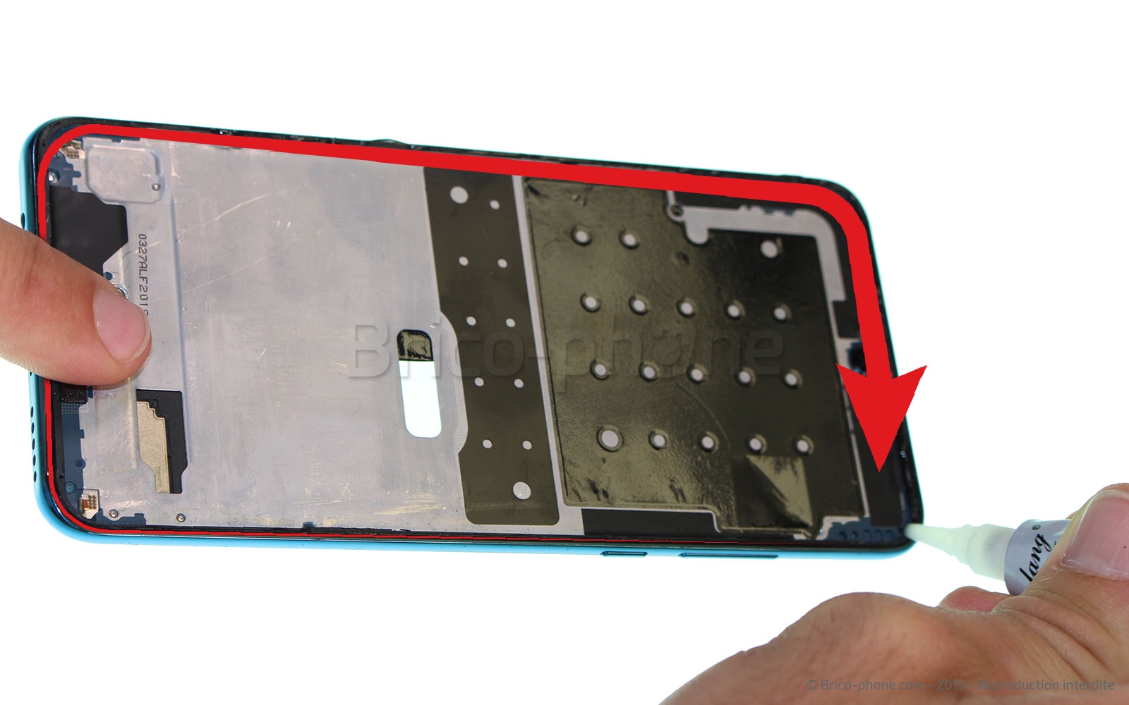 Changement de bloc écran (vitre + LCD) sur P30 Lite photo 3