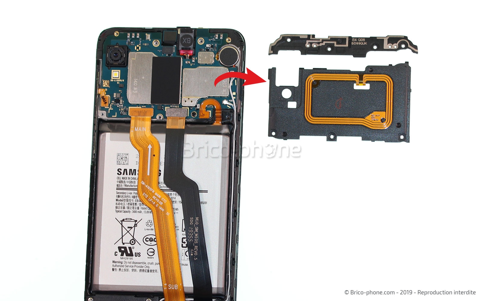 Démontage complet sur Galaxy A10 photo 3