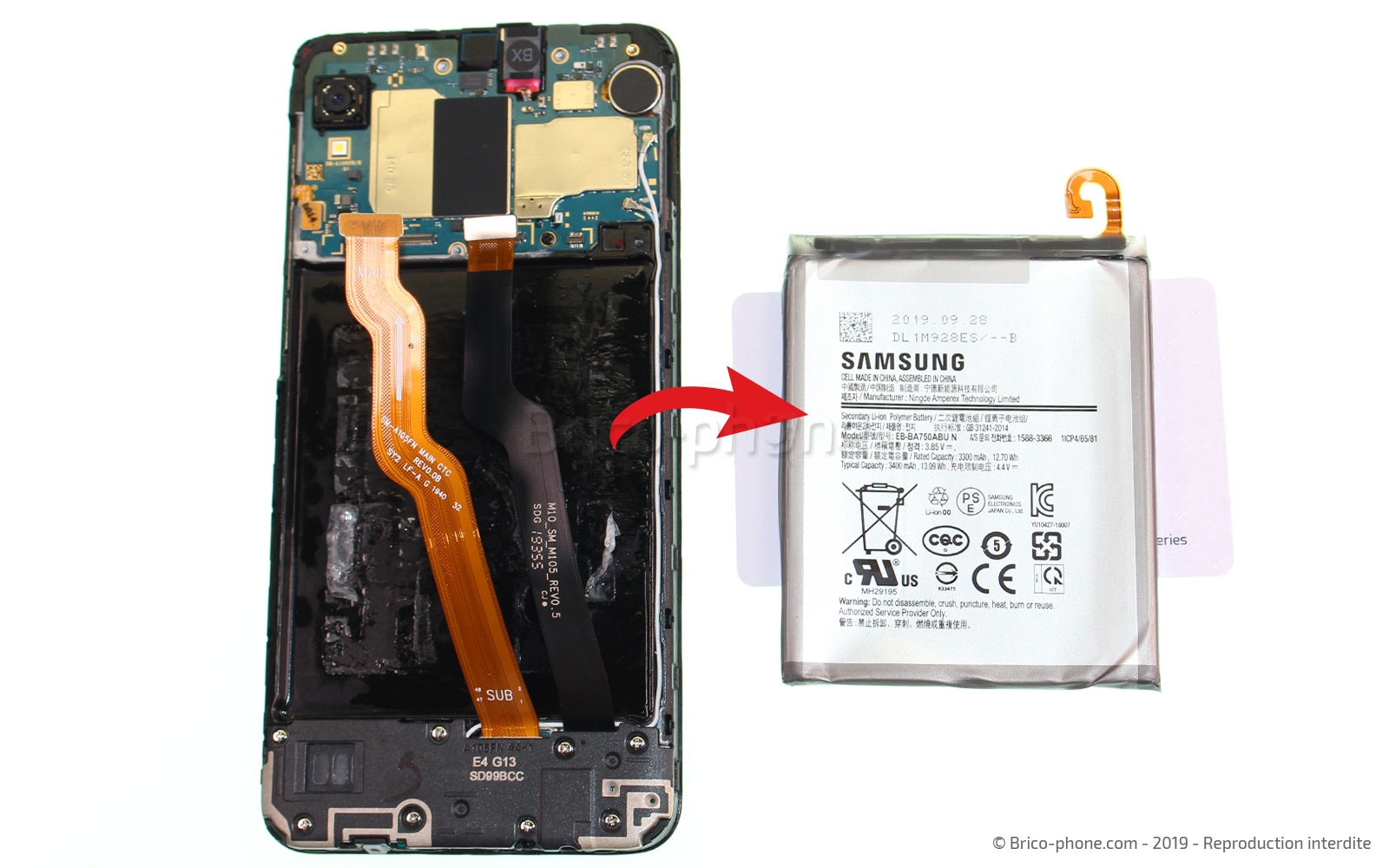 Démontage complet sur Galaxy A10 photo 3