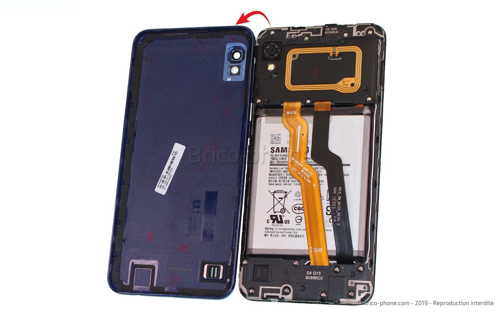 Démontage complet sur Galaxy A10 photo 3