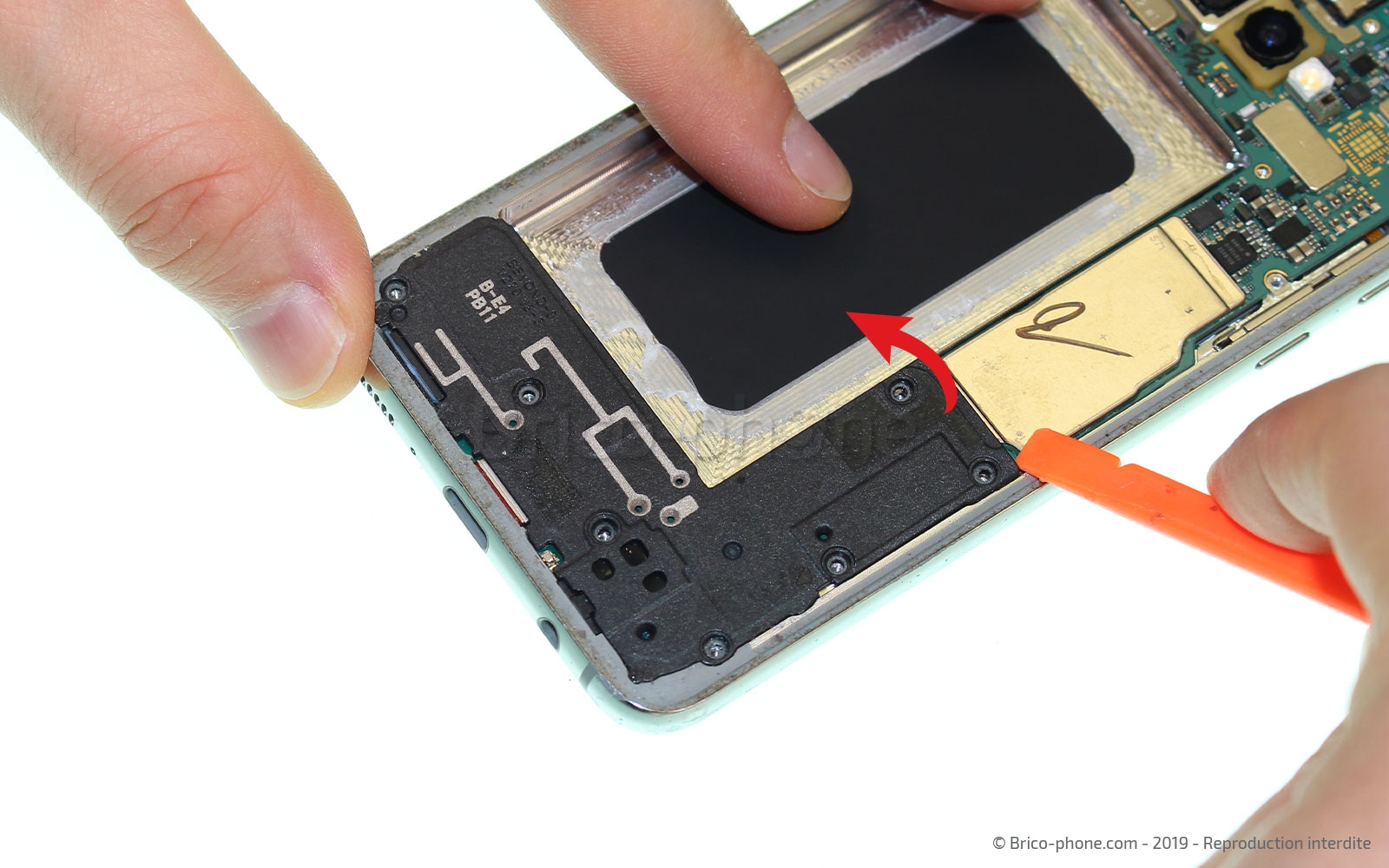 Changement du bloc écran sur châssis sur Galaxy S10e photo 2