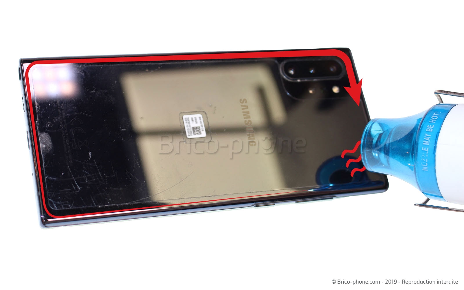 Changement de la vitre arrière sur Galaxy Note 10 Plus photo 2