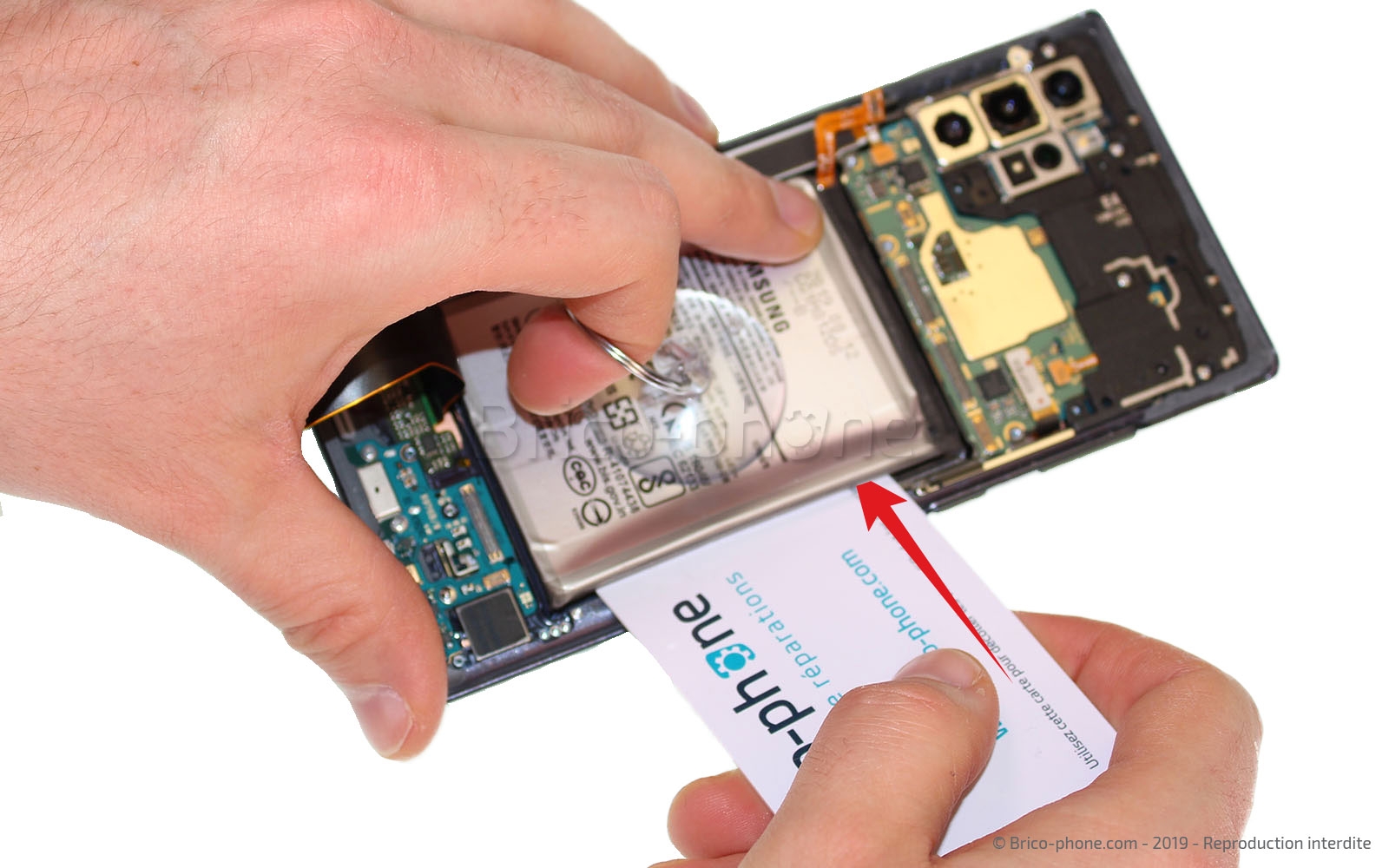 Changement du bloc écran pré-monté avec châssis sur Galaxy Note 10 Plus photo 2