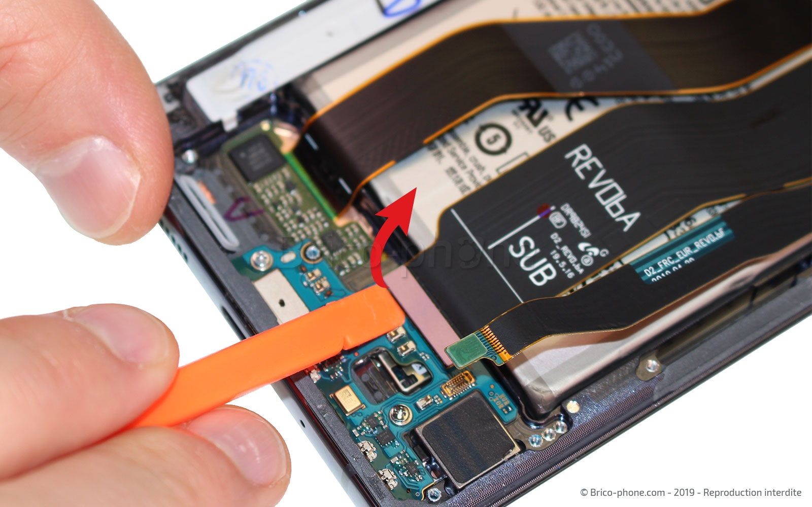 Changement du bloc écran pré-monté avec châssis sur Galaxy Note 10 Plus photo 2