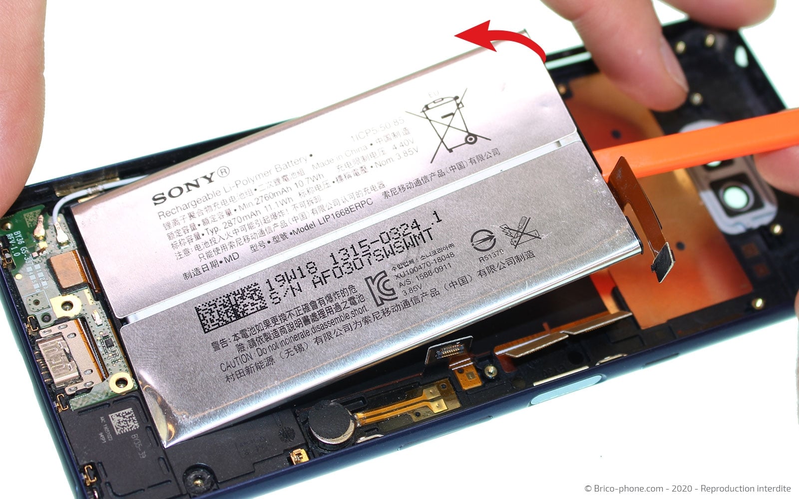 Changement de batterie sur Xperia 10 photo 2
