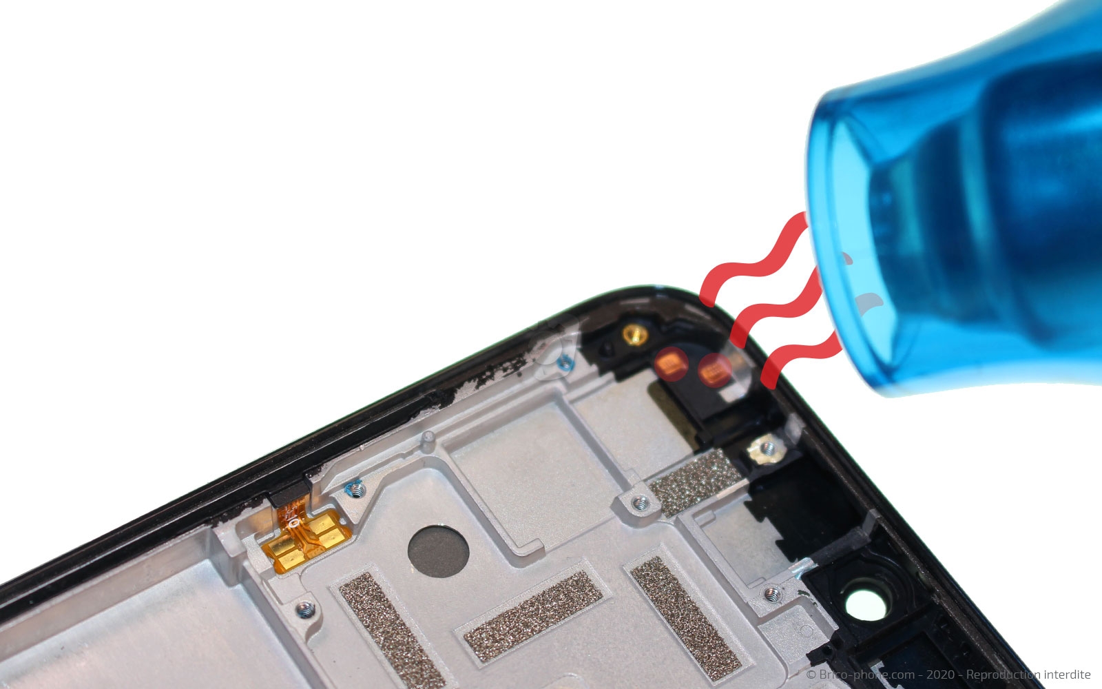 Changement du bloc écran avec châssis sur Mi A3 photo 3