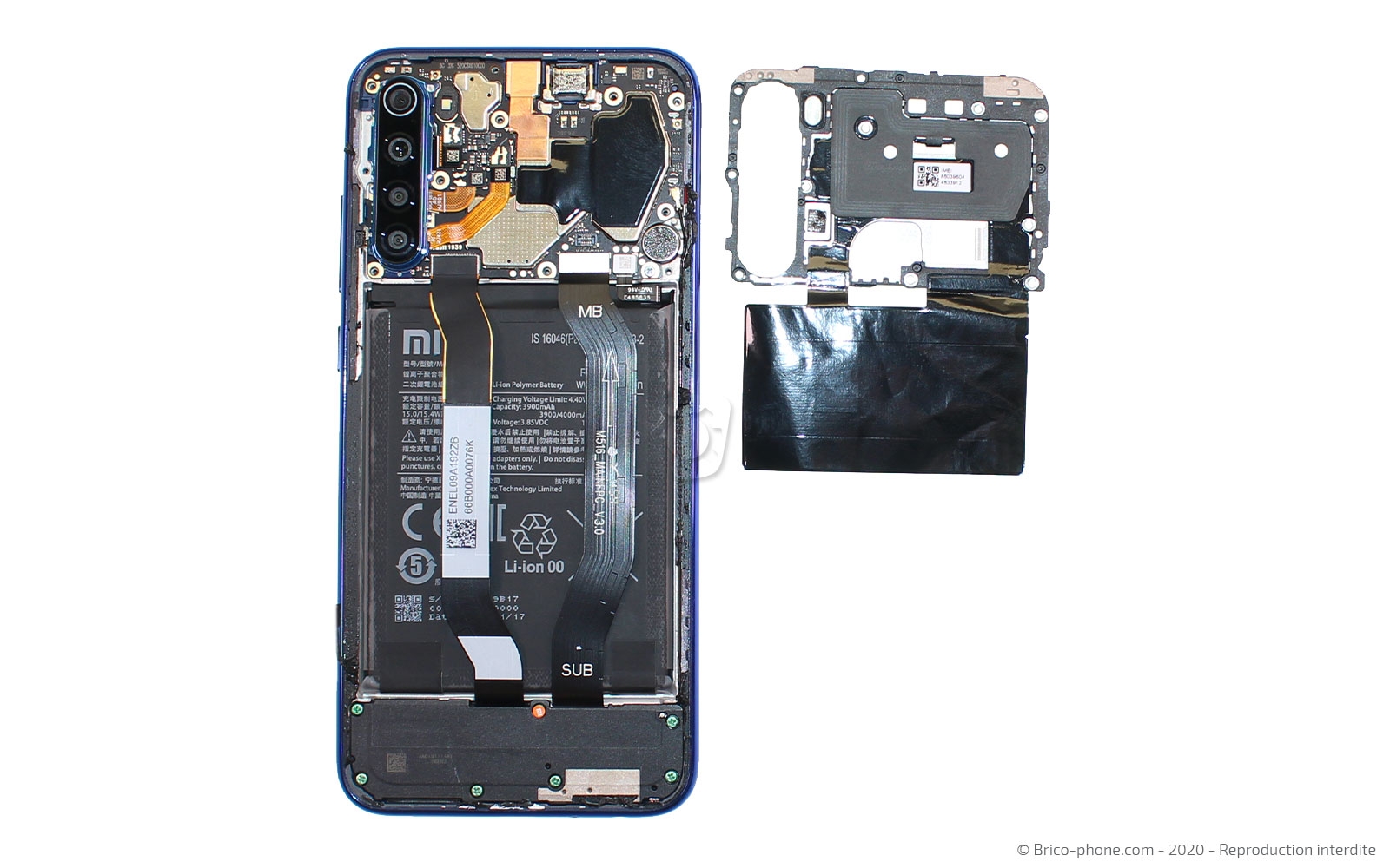 Démontage complet sur Redmi Note 8T photo 4