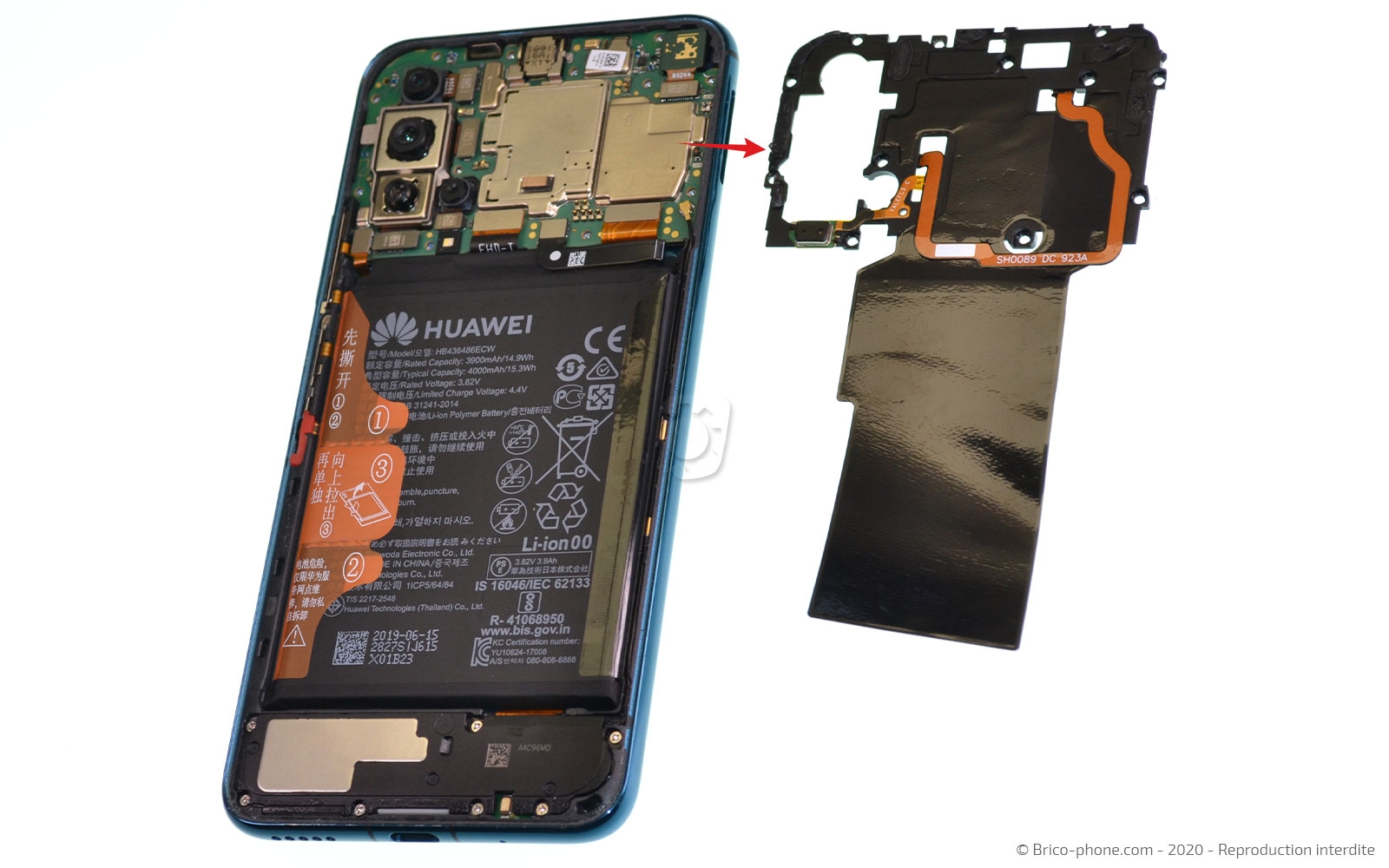 Démontage complet sur Honor 20 Pro photo 4