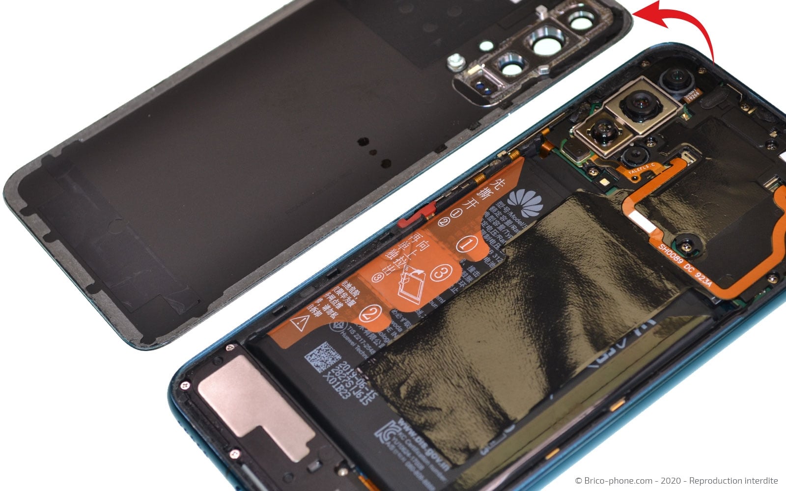 Changement d'écran (vitre + LCD) sur Honor 20 Pro photo 4