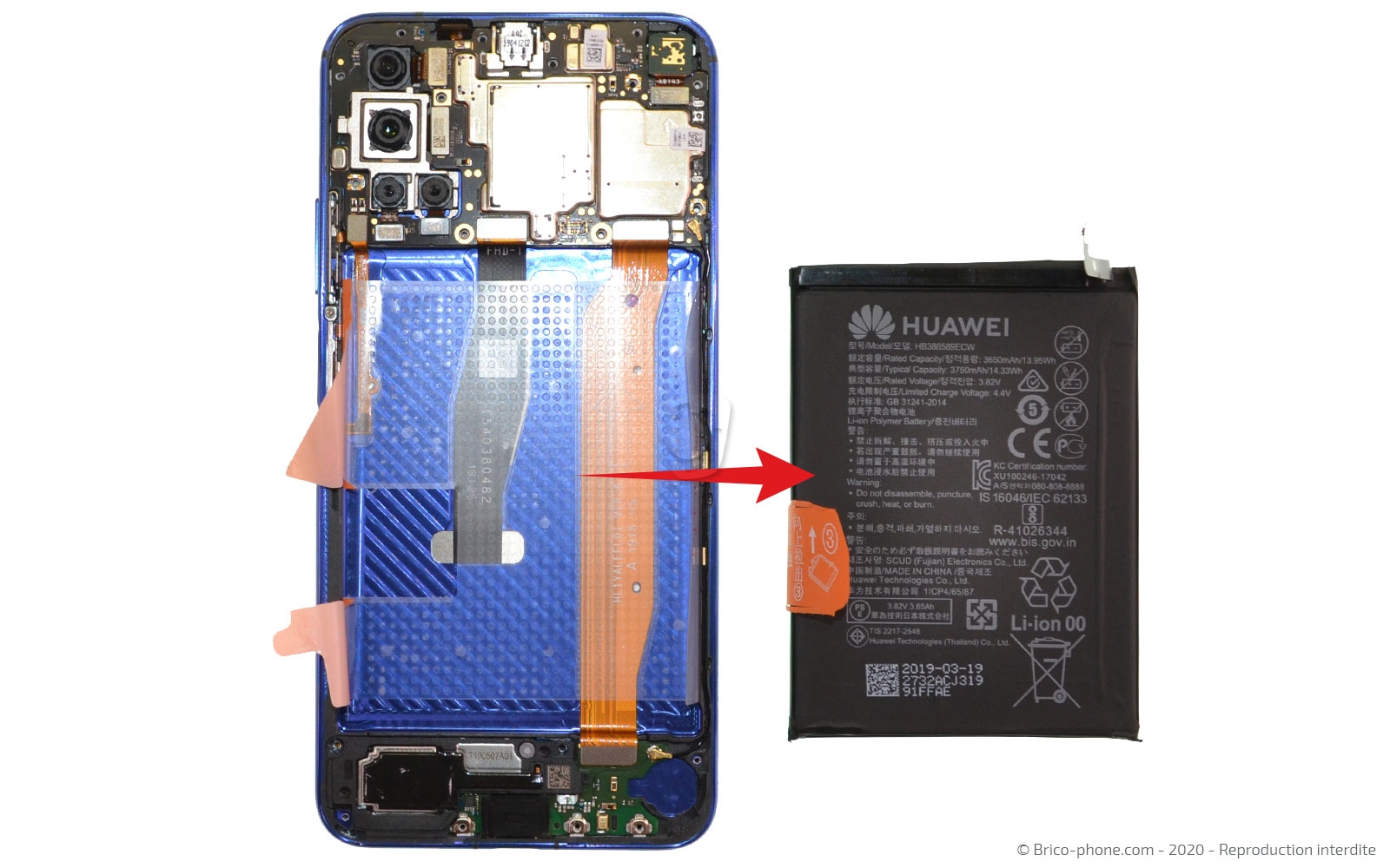 Démontage complet sur Honor 20 photo 4