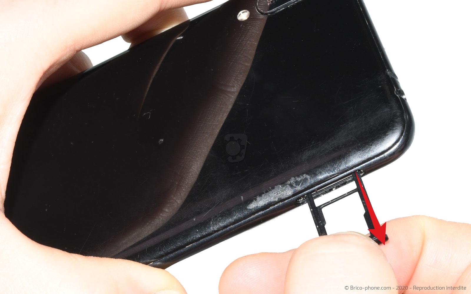 Changement de bloc écran avec batterie sur Y6 2019 photo 3