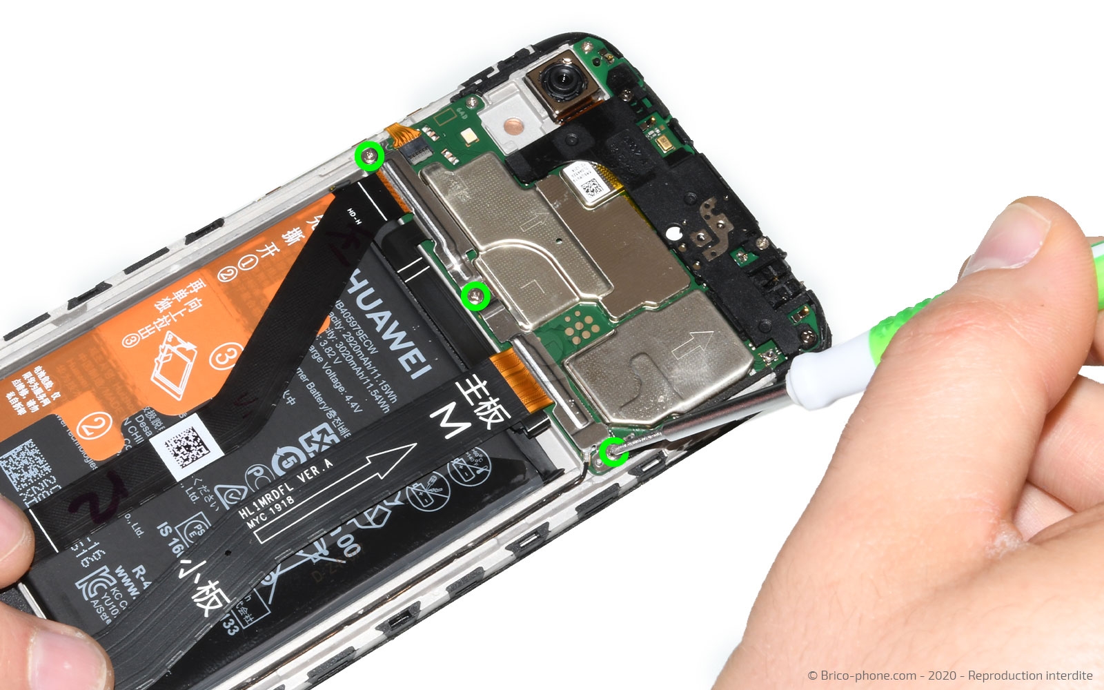 Changement d'écran (vitre + LCD) sur Y6 2019 photo 2