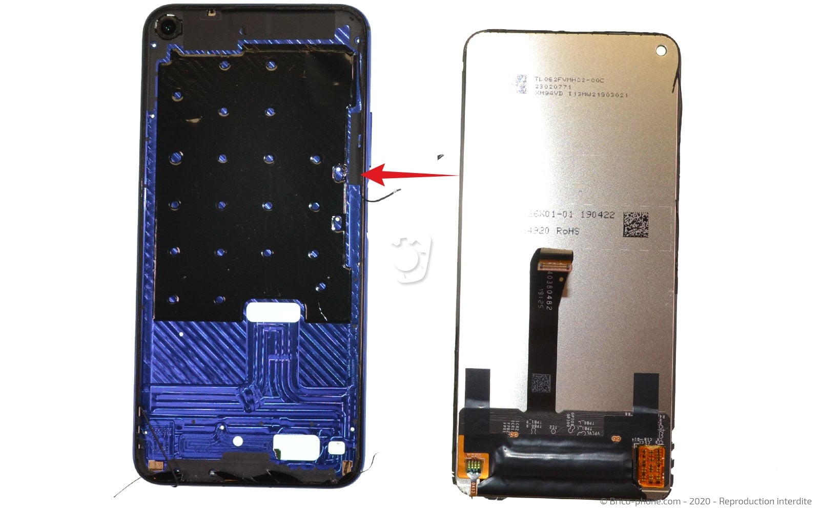 Changement d'écran (vitre + LCD) sur Honor 20 photo 3