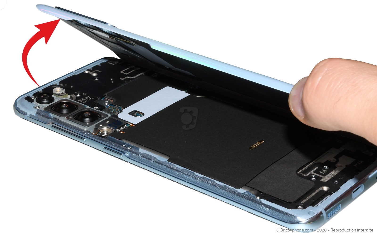 Changement de vitre arrière sur Galaxy S20 photo 4
