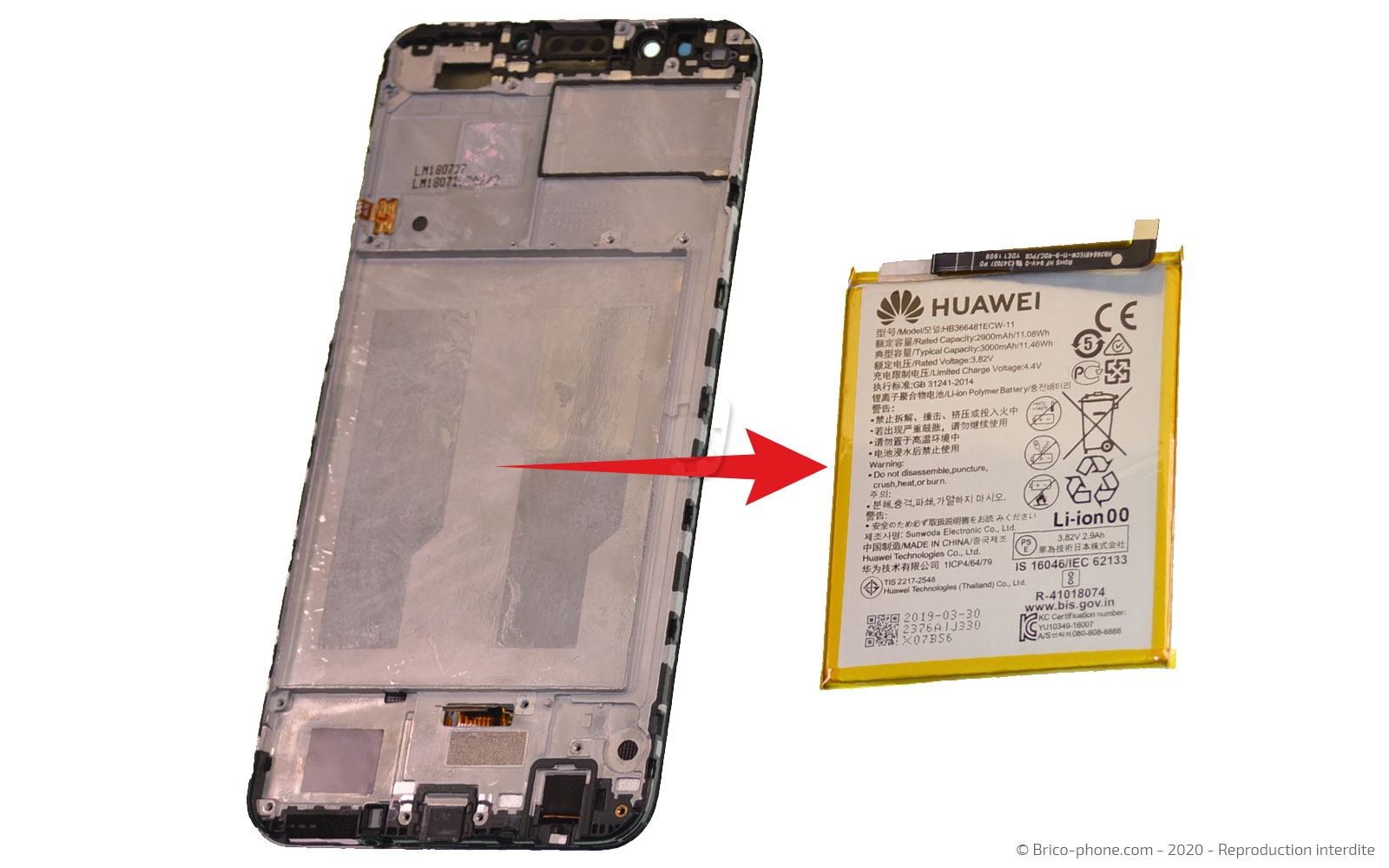 Démontage complet sur Y7 2018 photo 3