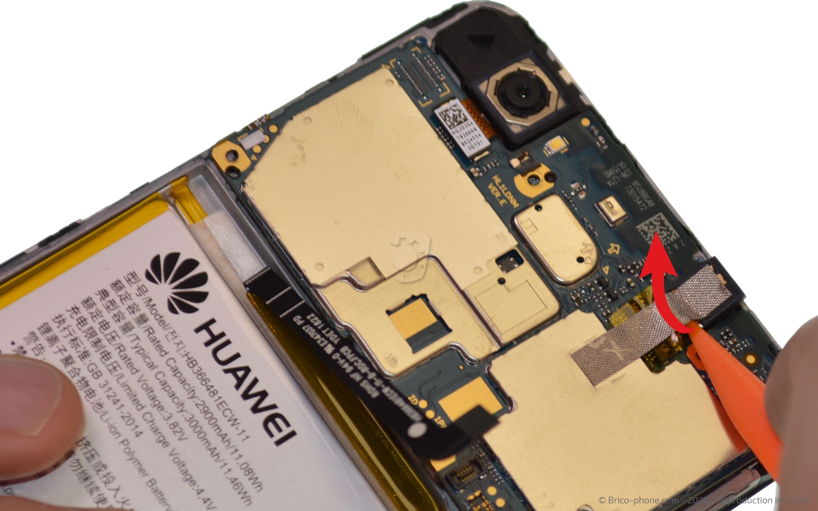 Changement de bloc écran avec batterie sur Y7 2018 photo 3