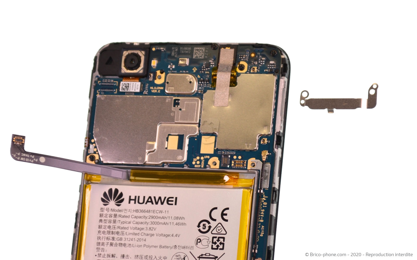 Changement de bloc écran avec batterie sur Y7 2018 photo 3