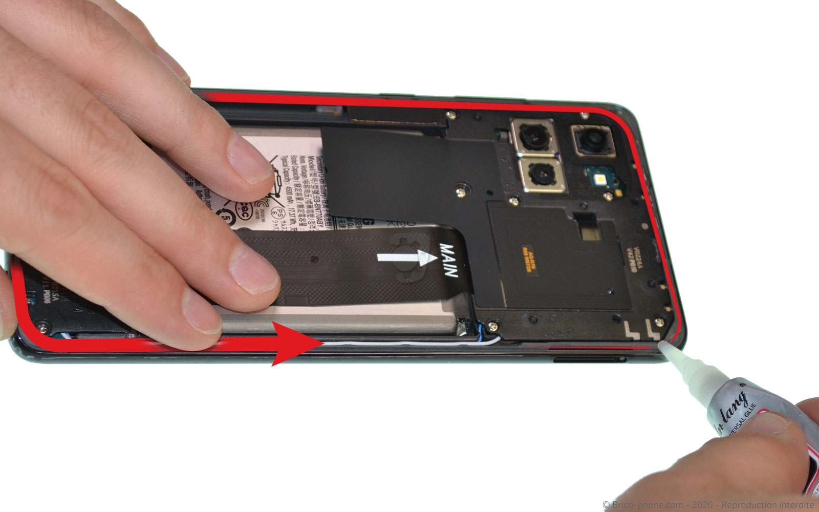 Changement de la vitre arrière sur Galaxy Note 10 Lite photo 2