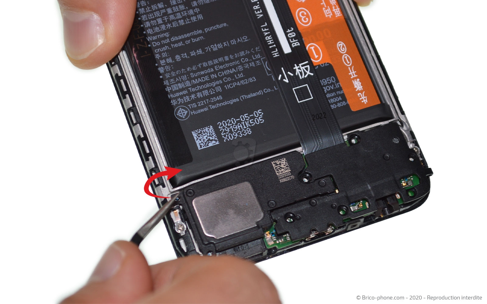 Changement du connecteur de charge sur P Smart 2020 photo 3