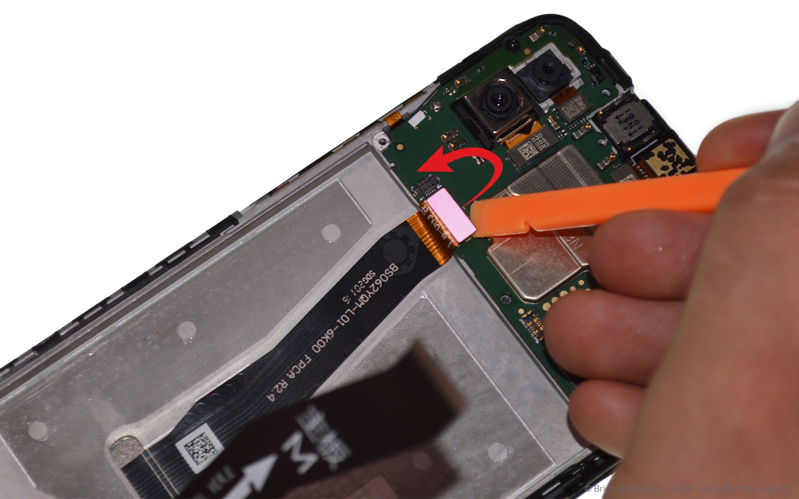 Changement d'écran  ( vitre + LCD ) sur P Smart 2020 photo 2