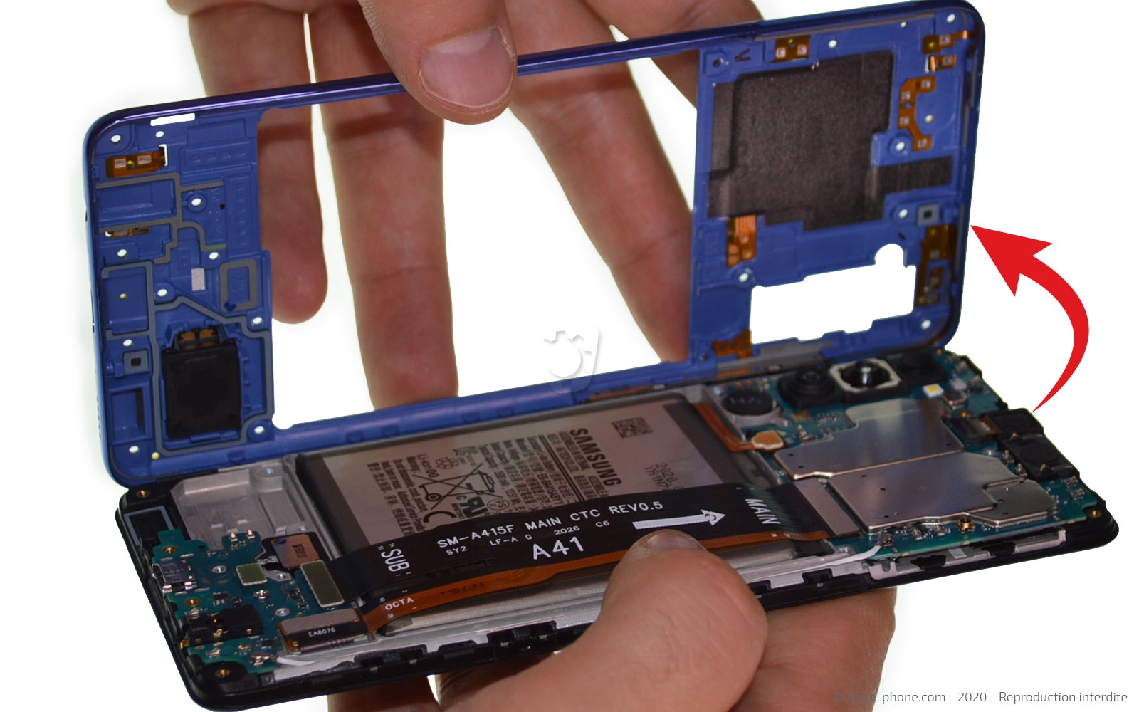 Changement du bloc écran sur Galaxy A41 photo 4