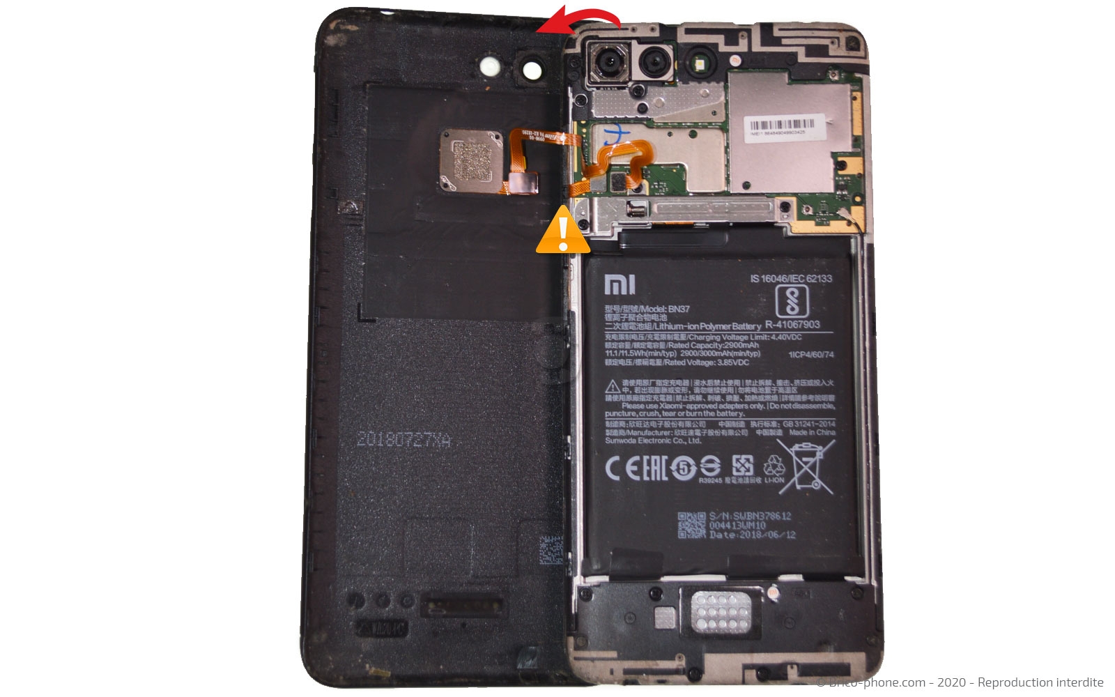 Changement d'écran (vitre + LCD) sur Redmi 6 photo 4
