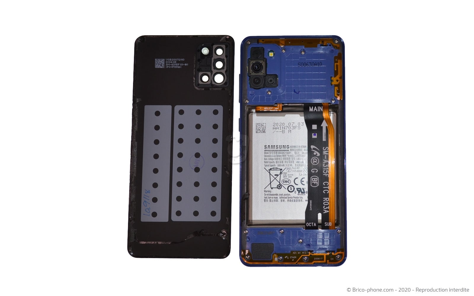 Changement de batterie sur Galaxy A31 photo 3