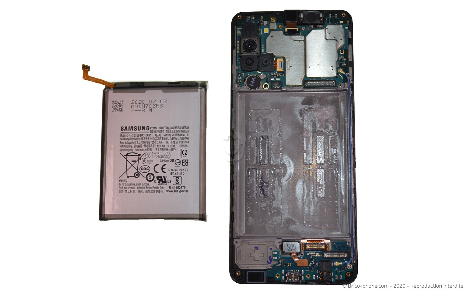 Changement de batterie sur Galaxy A31 photo 2