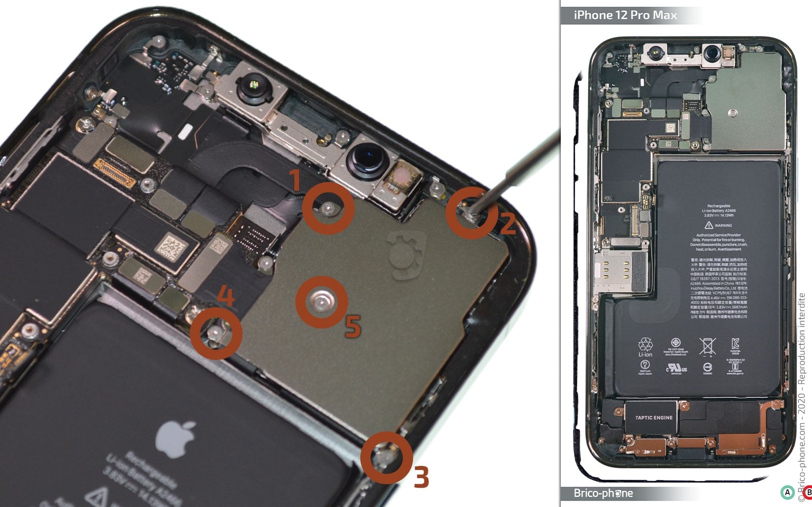 Changement des caméras arrière sur iPhone 12 Pro Max photo 1