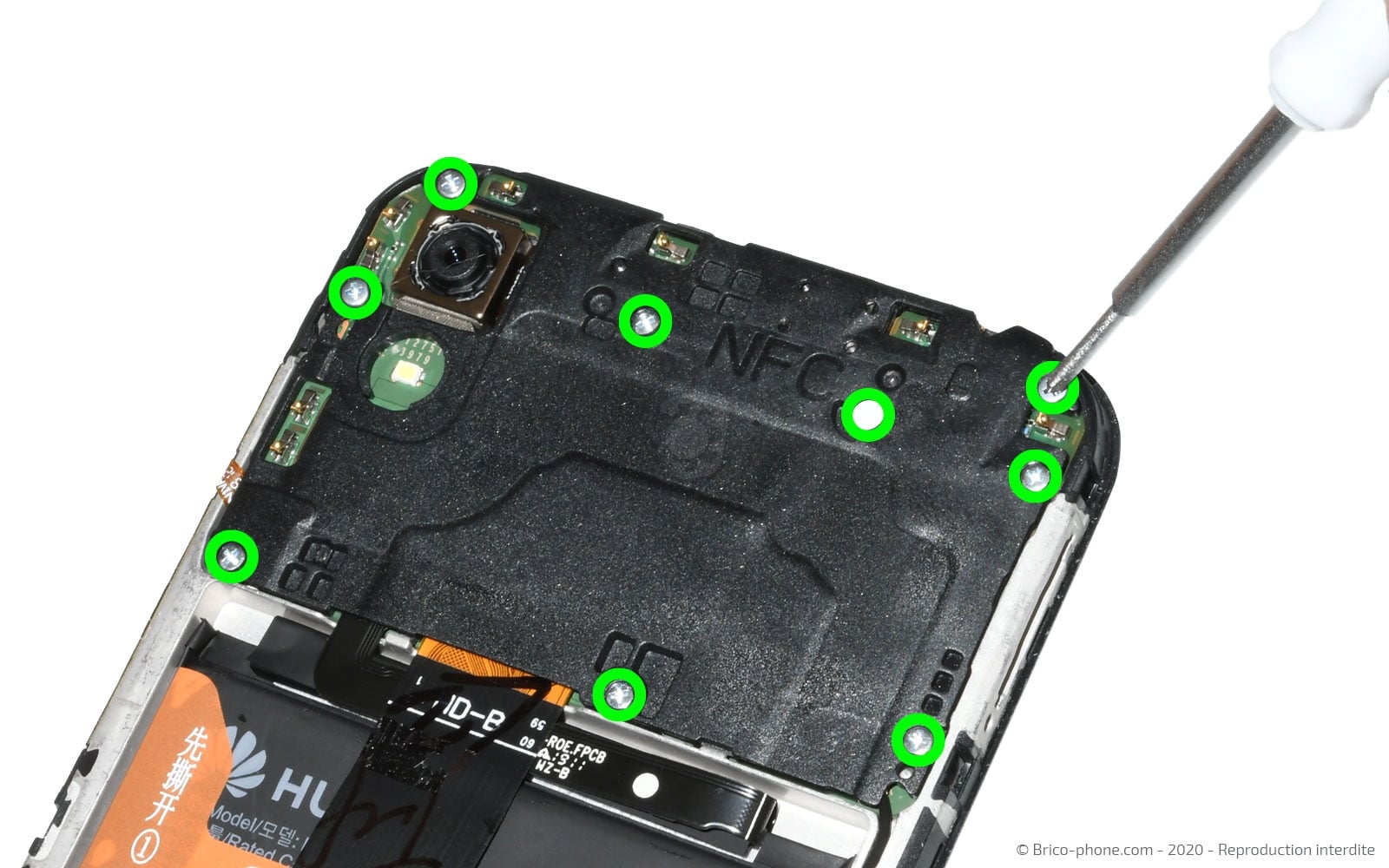 Changement du bloc écran sur Y5 2019 photo 2