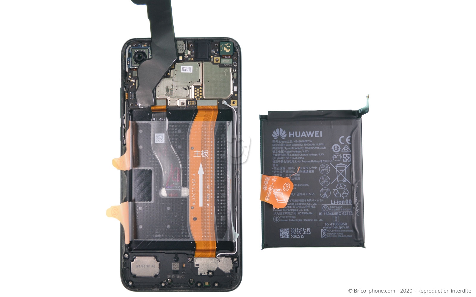 Changement d'écran (vitre + LCD) sur Honor View 20 photo 4