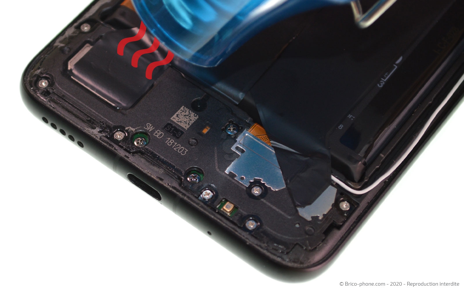 Changement d'écran (vitre + LCD) sur Honor View 20 photo 3