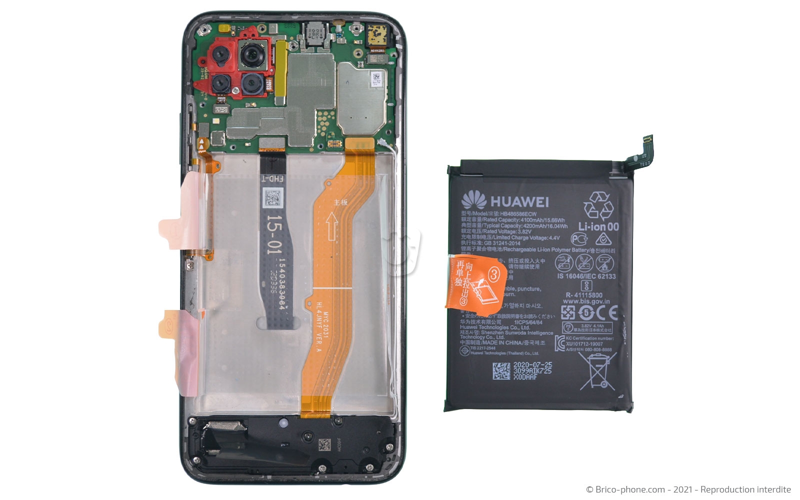 Changement de batterie sur P40 Lite photo 4