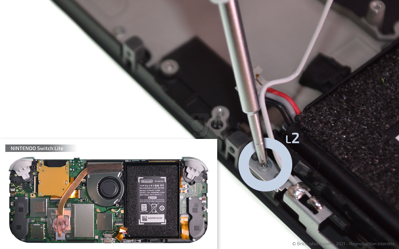 Changement de la vitre tactile ou du LCD  sur Switch Lite photo 2